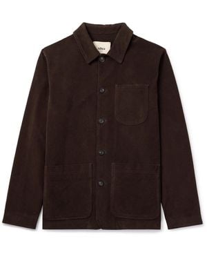 Altea Garment-dyed Cotton-blend Corduroy Overshirt - Brown