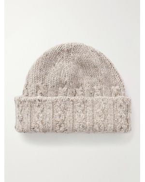Inis Meáin Cable-Knit Merino Wool And Cashmere-Blend Beanie - Natural