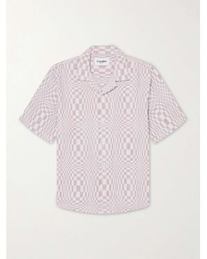 Corridor NYC High Focus Camp-collar Checked Cotton Shirt - Pink