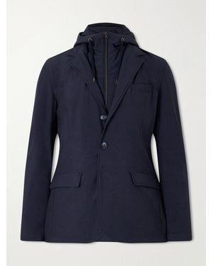 Herno Hooded Shell Blazer - Blue
