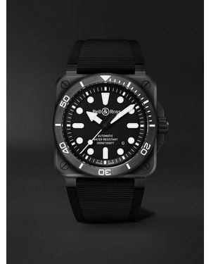 Bell & Ross Br-03 Diver Automatic 42mm Ceramic And Rubber Watch - Black