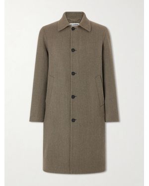Jil Sander Virgin-Wool Twill Trench Coat - Natural