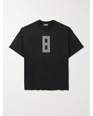 Fear Of God 8 Oversized Logo-Print Cotton-Jersey T-Shirt - Black