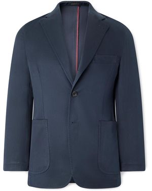 Rubinacci Silk-Twill Blazer - Blue