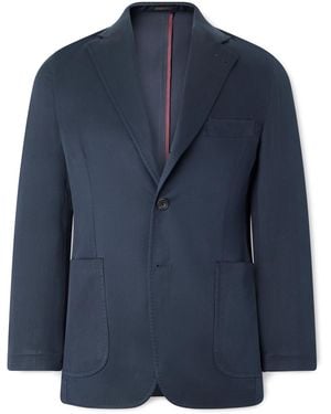 Rubinacci Silk-Twill Blazer - Blue