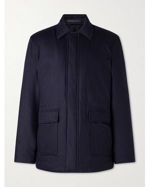 Sunspel Padded Wool-blend Field Jacket - Blue