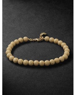 Carolina Bucci Florentine Finish 18-karat Gold Beaded Bracelet - Black