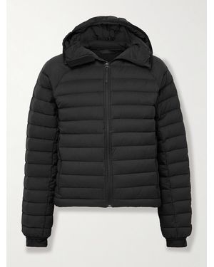 Aztech Mountain Slim-Fit Stretch-Jersey Trimmed Quilted Shell Down Jacket - Black