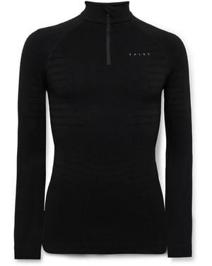 FALKE Half-zip Ski Base Layer - Black