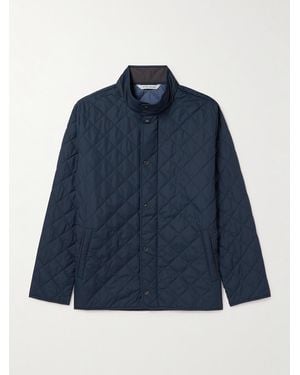 Peter Millar Suffolk Fleece-Lined Quilted Recycled-Shell Jacket - Blue