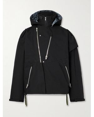 ACRONYM Rider Panelled 3l Cotton-blend Twill Hooded Jacket - Black