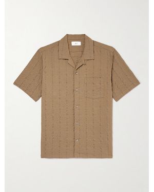 MR P. Convertible-Collar Cotton-Seersucker Shirt - Natural