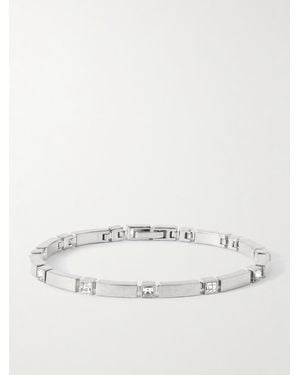 Saint Laurent Silberfarbenes Armband mit Kristallen - Natur