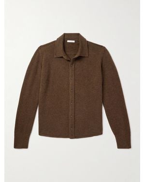 The Row Lautaro Virgin Wool And Cashmere-Blend Cardigan - Brown