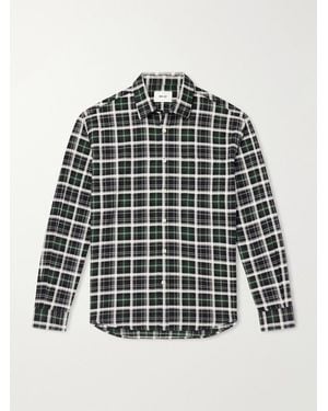 NN07 Deon 50037 Checked Woven Organic Cotton Shirt - Blue