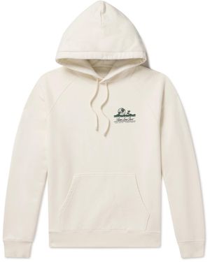 Aimé Leon Dore Unisphere Logo-Print Cotton-Jersey Hoodie - White