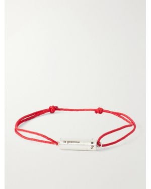 Le Gramme 5G Sterling Woven Bracelet - Red