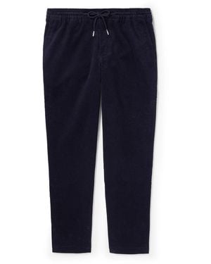 MR P. Edwin Tapered Cotton-corduroy Drawstring Pants - Blue