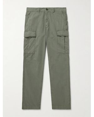 Hartford Tapered Cotton-Drill Cargo Trousers - Green