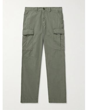 Hartford Tapered Cotton-Drill Cargo Trousers - Green