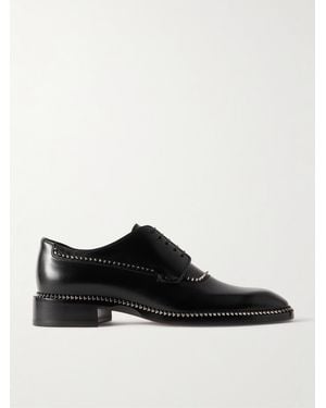 Christian Louboutin Cocoriclou Studded Leather Derby Shoes - Black