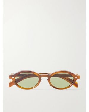 Cutler and Gross GR13 Oval-Frame Acetate Sunglasses - Natur