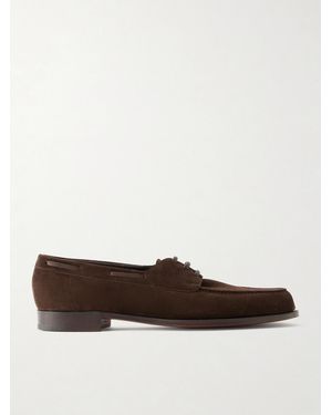 Edward Green Saltash Suede Boat Shoes - Brown