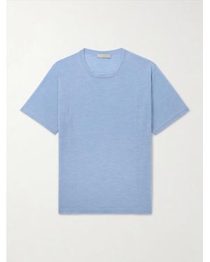 Saman Amel Cashmere And Silk-blend T-shirt - Blue