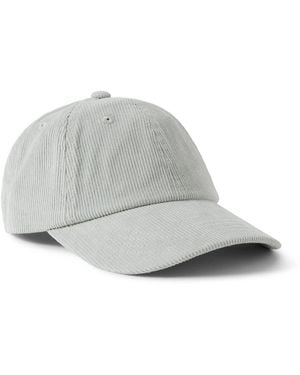 Folk Cotton-Corduroy Baseball Cap - White