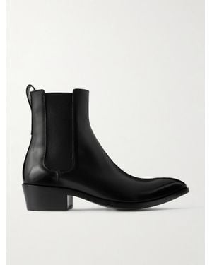 Tom Ford Dagger Leather Chelsea Boots - Black