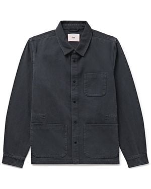 Folk Assembly Cotton-Twill Overshirt - Blue