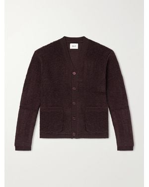 NN07 60064 Wool-Terry Fleece Cardigan - Brown