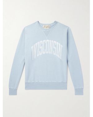 Remi Relief Wisconsin Printed Cotton-Jersey Jumper - Blue