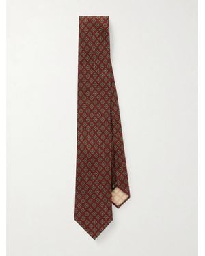 Rubinacci 9Cm Printed Silk-Twill Tie - Purple