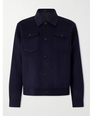 MR P. Double-faced Wool And Cashmere-blend Jacket - Blue