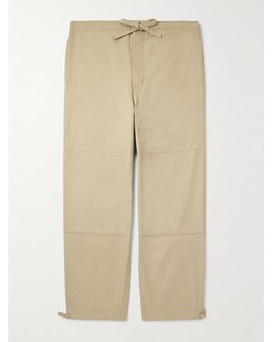 Visvim Sharma Straight-leg Cotton-twill Drawstring Chinos - Natural
