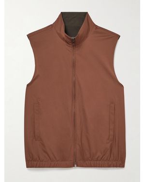 Loro Piana Slim-Fit Reversible Storm System Shell And Super Wish Virgin Wool Gilet - Brown