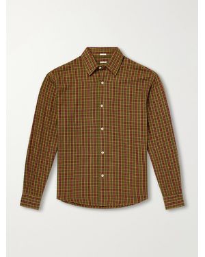 Massimo Alba Boxy Checked Cotton Shirt - Brown