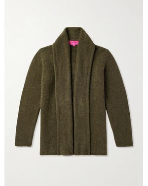 The Elder Statesman Shawl-Collar Cashmere Cardigan - Green