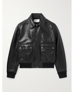 Celine Leather Blouson Jacket - Schwarz