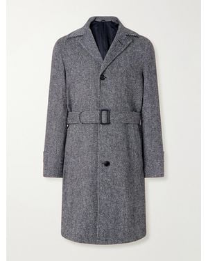 De Petrillo Petrucci Belted Wool and Cashmere-Blend Tweed Coat - Grau
