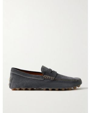 Tod's Gommino Suede Driving Shoes - Blue