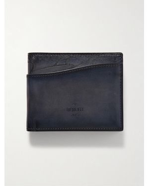 Berluti Makore Neo Scritto Venezia Leather Billfold Wallet - Blue