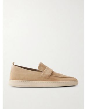 Officine Creative Herbie 001 Suede Loafers - Natural