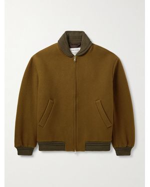 A Kind Of Guise Bajar Virgin Wool And Cashmere-blend Bomber Jacket - Green
