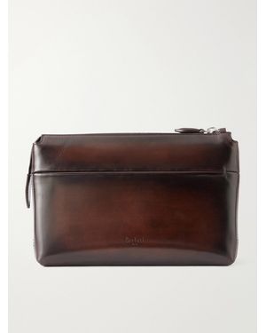 Berluti Tersio Gaspard Leather Pouche - Brown