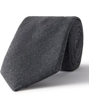 Canali 8Cm Wool And Silk-Blend Tie - Gray