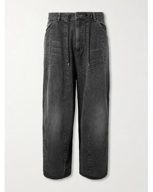 Needles Jeans A Gamba Larga Con Coulisse H.D. Buggy - Grigio