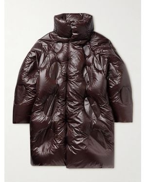 Moncler Genius Dingyun Zhang Iaphia Oversized Quilted Glossed-Shell Hooded Down Coat - Brown