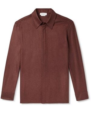 Gabriela Hearst Abbe Wool And Cashmere-blend Twill Shirt - Red